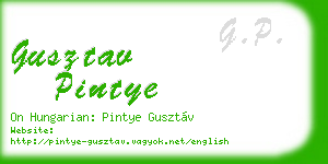 gusztav pintye business card