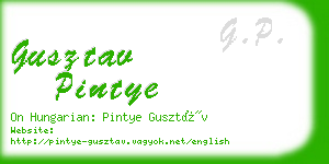 gusztav pintye business card